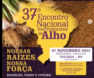 Poster do Encontro Nacional dos Produtores de Alho 2025