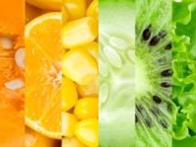 Сollection with different fruits and vegetables