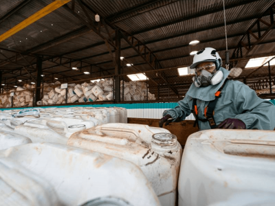Fábrica da Campo Limpo, referência mundial em reciclagem de embalagens agrícolas