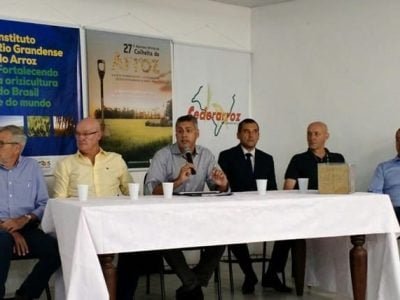 Coletiva Abertura Colheita do Arroz - Crédito AgroEffective Divulgação