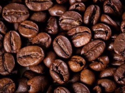 roasted coffee beans background. brown texture