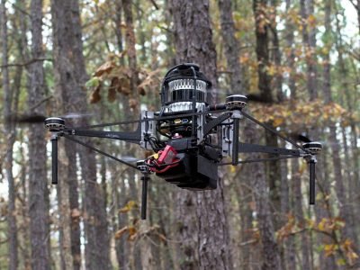Drone autônomo é capaz de calcular a quantidade de árvores de uma floresta. Foto: Universidade da Pensilvânia