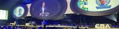 Gustavo Piccoli, presidente da Abrapa, discursa durante a abertura do 15º Congresso Brasileiro do Algodão, em Belo Horizonte (MG)