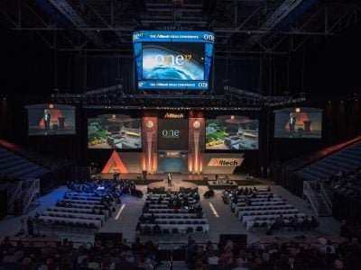 Opening plenary session during ONE: The Alltech Ideas Conference in Lexington, Kentucky.
