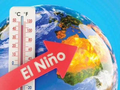 Heat wave in America concept, 3D rendering on blue background