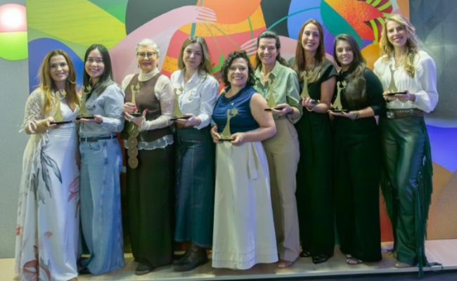 As vencedoras do Prêmio Mulheres do Agro de 2025 representaram as regiões Norte, Nordeste, Sudeste e Sul.
Crédito: divulgação - Bayer
