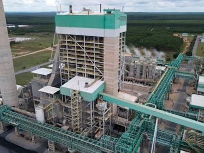 Imagem aérea da caldeira de força da Veracel (Foto divulgação)