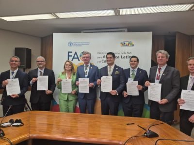 O documento foi assinado no Itamaraty por representantes da Embrapa e do Equador
/ Photo: Maria Clara Guaraldo