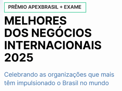 divulgação do Prêmio Melhores dos Negócios Internacionais 2025