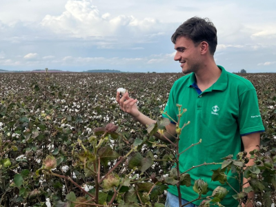 Álvaro Carvalho, estagiário de campo da Corteva Agriscience