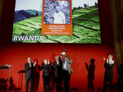 ROME, ITALY - NOVEMBER 06: Winner of the Best of the Best Award pose on stage during the Ernesto Illy International Coffee Award 2025 at Palazzo Colonna on November 06, 2025 in Rome, Italy. (Photo by Lorenzo Palizzolo/Getty Images for illy)