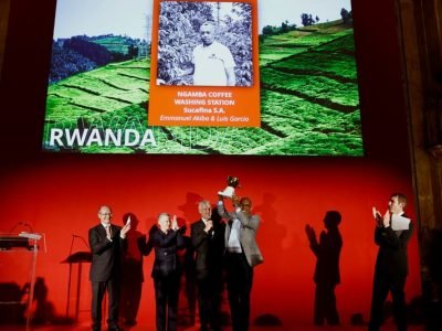 ROME, ITALY - NOVEMBER 06: Winner of the Best of the Best Award pose on stage during the Ernesto Illy International Coffee Award 2025 at Palazzo Colonna on November 06, 2025 in Rome, Italy. (Photo by Lorenzo Palizzolo/Getty Images for illy)