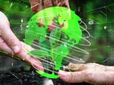 Future environmental conservation and sustainable ESG modernization development by using technology of renewable resources to reduce pollution and carbon emission .